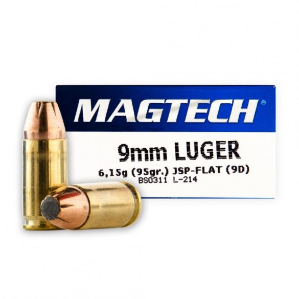 Magtech 9mm Luger 95gr JSP Flat