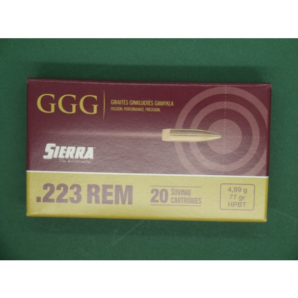 GGG .223 Remington 77gr Sierra MatchKing HPBT