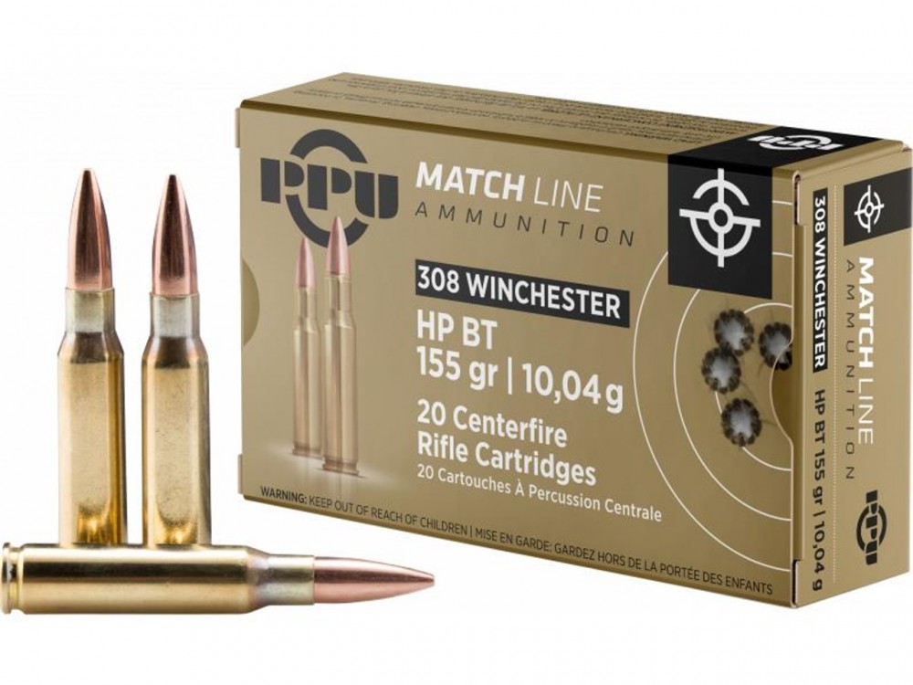 Prvi Partizan .308 Win 168gr (10,9g) HPBT Match - Reintex Fe