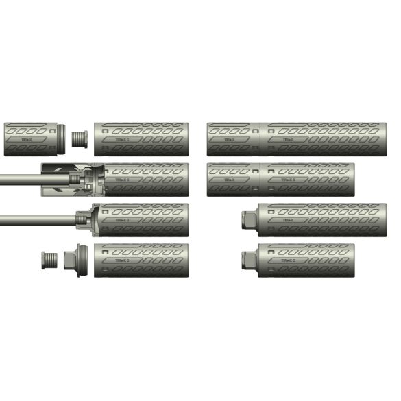 B&T hangtompító TiRE-X 8mm overbarrel  M15x1